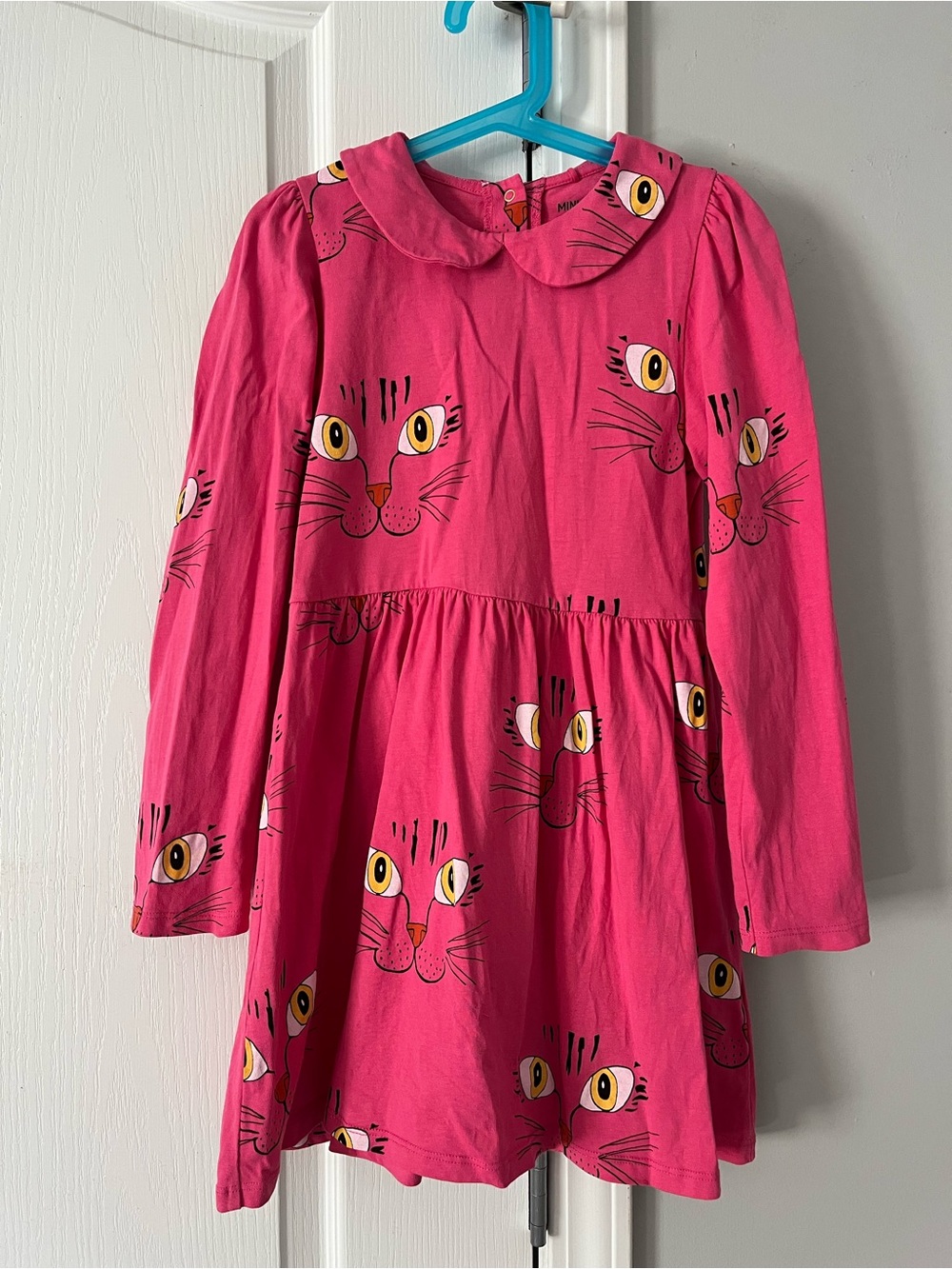 Mini Rodini pink Kitty Cat LS Dress 128/134